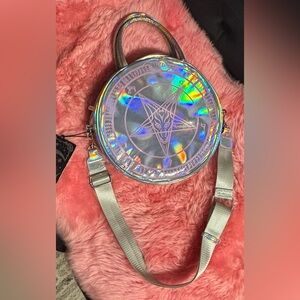 KILLSTAR Baby Baphomet Handbag Holographic Round Pink